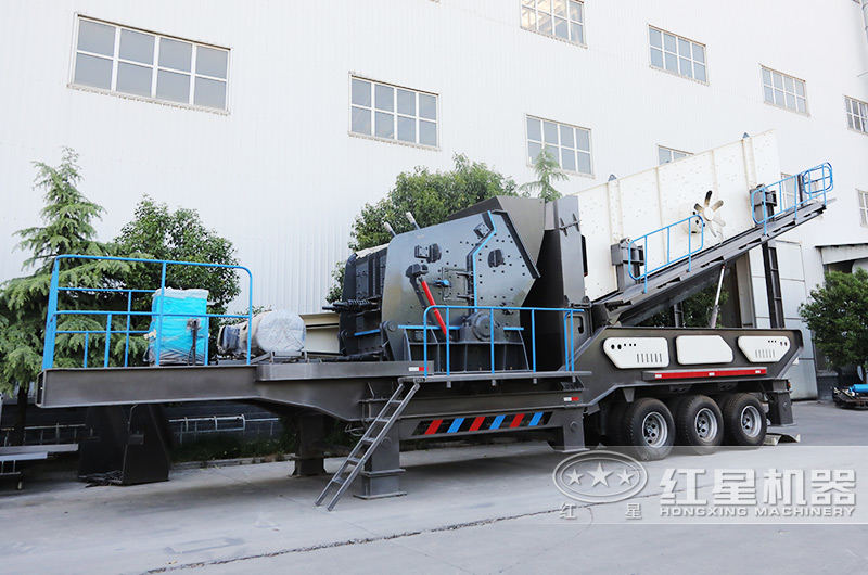 車載移動碎石機：移動反擊破，石頭二段中細碎碎加工
