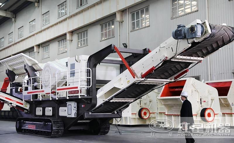 履帶車載移動碎石機，遙控作業，靈活機動，轉場自由